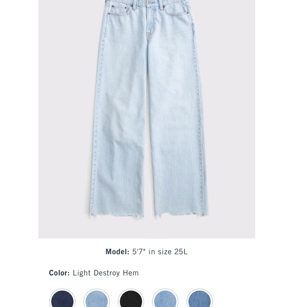Abercrombie & Fitch Blue Wide Leg Flare Jeans